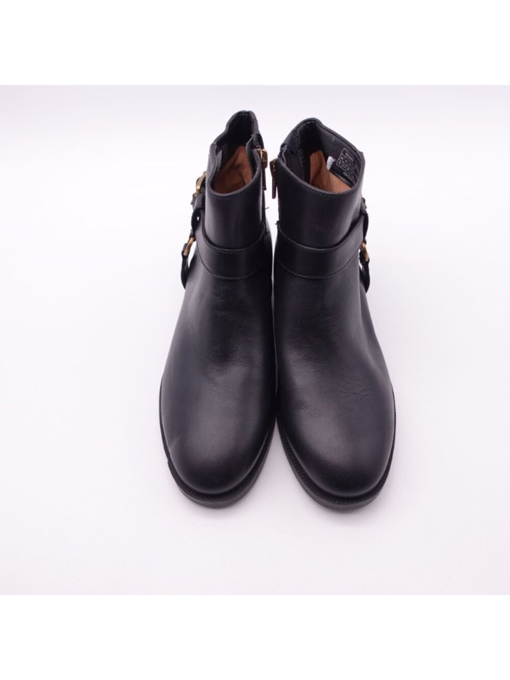 NWOB Vionic Rhiannon Leather Ankle Boots Black Size 6 Cowgirl Equestrian - Picture 2 of 7